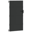 Haveport med lås Sort 85 x 200 cm Pulverlakeret Stål
