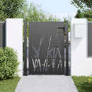 Haveport 110 x 155 cm Pulverlakeret Stål Sort Låses