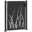 Haveport 110 x 155 cm Pulverlakeret Stål Sort Låses