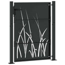 Haveport 110 x 155 cm Pulverlakeret Stål Sort Låses