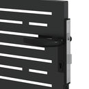 Haveport med lås Sort 110 x 105 cm Pulverlakeret stål