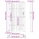 Haveport med lås Sort 110 x 180 cm Pulverlakeret stål