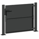 Haveport med lås Sort 110 x 105 cm Pulverlakeret stål