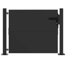Haveport med lås Sort 110 x 105 cm Pulverlakeret stål