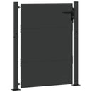 Haveport med lås Sort 110 x 155 cm Pulverlakeret stål