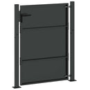 Haveport med lås Sort 110 x 155 cm Pulverlakeret stål