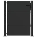 Haveport med lås Sort 110 x 155 cm Pulverlakeret stål