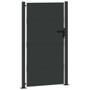 Haveport med lås Sort 105 x 205 cm Pulverlakeret stål