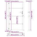 Haveport med lås Sort 105 x 205 cm Pulverlakeret stål