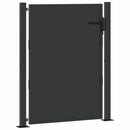 Haveport 110 x 155 cm Pulverlakeret stål Sort Låses