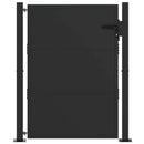 Haveport 110 x 155 cm Pulverlakeret stål Sort Låses