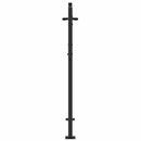 Haveport 110 x 155 cm Pulverlakeret stål Sort Låses