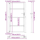 Haveport med lås Sort 110 x 205 cm Pulverlakeret stål