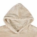 Tæppe-hoodie Beige s Flannel