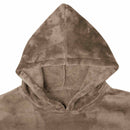 Tæppe-hoodie Camel m Flannel