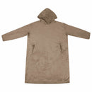 Tæppe-hoodie Camel m Flannel