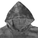 Tæppe-hoodie Mørkegrå s Flannel