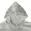 Tæppe-hoodie Grå m Flannel