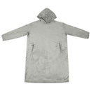 Tæppe-hoodie Grå m Flannel