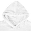 Tæppe-hoodie Hvid m Flannel