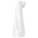Tæppe-hoodie Hvid l Flannel