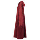 Tæppe-hoodie Bordeaux Rød m Flannel