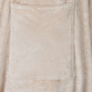 Tæppe-hoodie Beige F Flannel