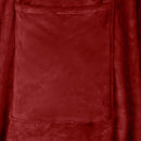 Tæppe-hoodie Bordeaux Rød F Flannel