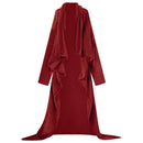 Tæppe-hoodie Bordeaux Rød F Flannel
