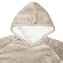 Tæppe-hoodie Beige M Fleece og Flannel