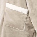 Tæppe-hoodie Beige L Fleece og Flannel