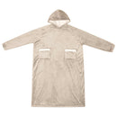 Tæppe-hoodie Beige M Fleece og Flannel