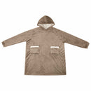 Tæppe-hoodie Camel M Fleece og Flannel