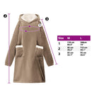 Tæppe-hoodie Camel M Fleece og Flannel
