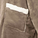 Tæppe-hoodie Camel L Fleece og Flannel