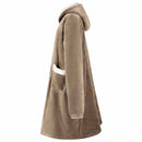 Tæppe-hoodie Camel L Fleece og Flannel