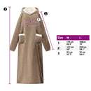 Tæppe-hoodie Camel M Fleece og Flannel