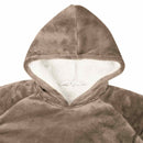 Tæppe-hoodie Camel L Fleece og Flannel