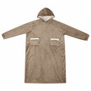 Tæppe-hoodie Camel L Fleece og Flannel