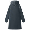 Tæppe-hoodie Mørkeblå L Fleece og Flannel