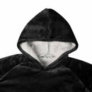 Tæppe-hoodie Sort L Fleece og Flannel