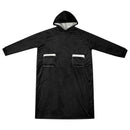 Tæppe-hoodie Sort L Fleece og Flannel