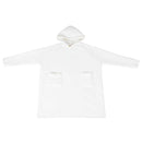 Tæppe-hoodie Hvid L Fleece og Flannel