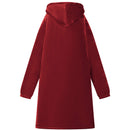 Tæppe-hoodie Bordeaux Rød L Fleece og Flannel