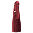 Tæppe-hoodie Bordeaux Rød L Fleece og Flannel