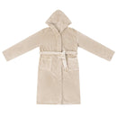Badekåbe med hætte Beige xl Flannel