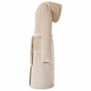 Badekåbe med hætte Beige xl Flannel