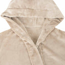 Badekåbe med hætte Beige xxxl Flannel