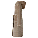 Badekåbe med hætte Camel m Flannel