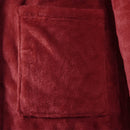 Badekåbe med hætte Bordeaux Rød l Flannel